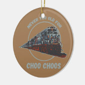 Eisenbahningenieur ist nie zu alt keramik ornament (Links)