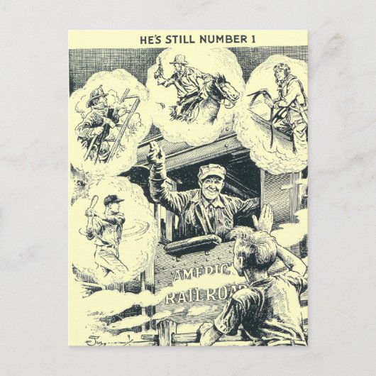 Eisenbahningenieur Postkarte (Vorderseite)