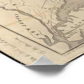 Eisenbahnkarte 1838 Süd-Neuengland Poster (Ecke)