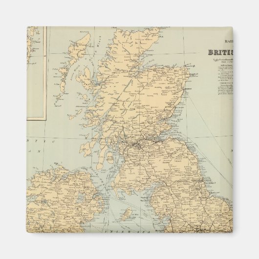 Eisenbahnkarte, Britische Inseln Magnet (Vorne)