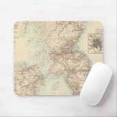 Eisenbahnkarte der Britischen Inseln Mousepad (Mit Mouse)