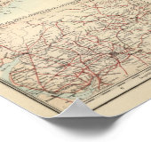 Eisenbahnkarte der Britischen Inseln Poster (Ecke)