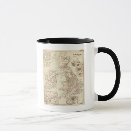 Eisenbahnkarte der Britischen Inseln Tasse (Rechts)