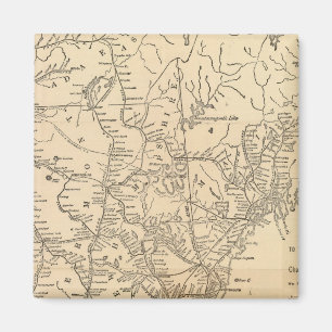 Eisenbahnkarte New England Staaten Magnet