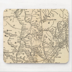Eisenbahnkarte New England Staaten Mousepad