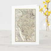 Eisenbahnkarte von Illinois 1898 Karte (Gelbe Blume)