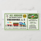 Eisenbahnkids-Züge & -Tracks Einladung zum Geburts (Vorderseite)