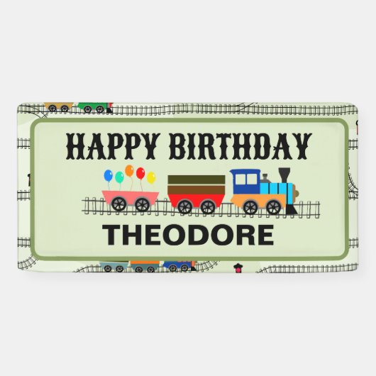 Eisenbahnkids-Züge und -Bahnen Vinyl-Banner, 2'x1' Banner (Horizontal)