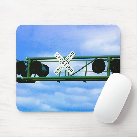 Eisenbahnkreuz-Hebel - Invertierter Kreuzbuck Mousepad (Mit Mouse)