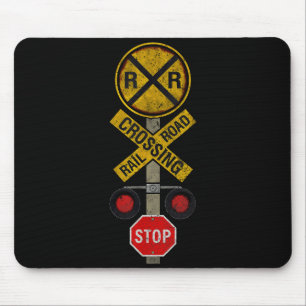 Eisenbahnkreuzung Lokomotive Modell Zugliebhaber S Mousepad