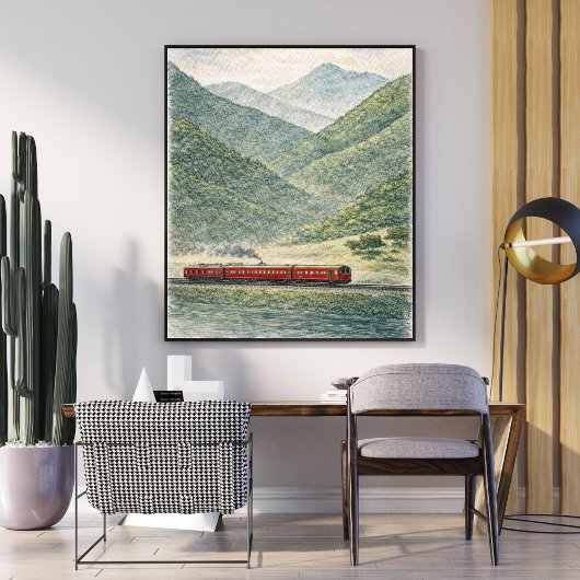 Eisenbahnlandschaft | Landzug Poster