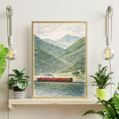 Eisenbahnlandschaft | Landzug Poster