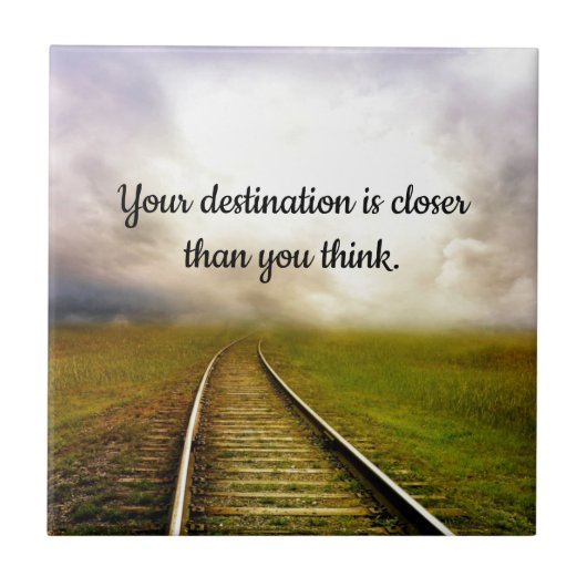 Eisenbahnlinien des Lebens Fliese (Vorderseite)