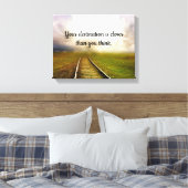 Eisenbahnlinien des Lebens Leinwanddruck (Insitu (Schlafzimmer))