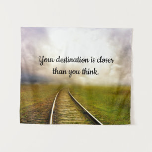 Eisenbahnlinien des Lebens Wandteppich