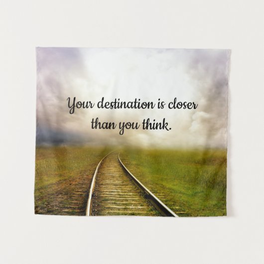 Eisenbahnlinien des Lebens Wandteppich (Vorderseite (Horizontal))