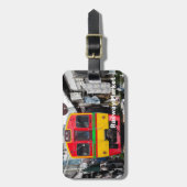 Eisenbahnmarkt Mae Klong Vintag Thailand Retro Gepäckanhänger (Vorderseite vertikal)