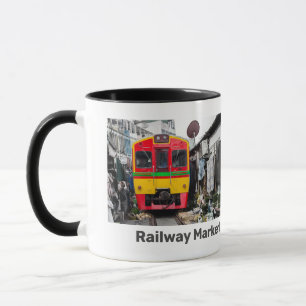 Eisenbahnmarkt Mae Klong Vintag Thailand Retro Tasse