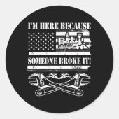 Eisenbahnmechanismus für runder aufkleber (Vorderseite)