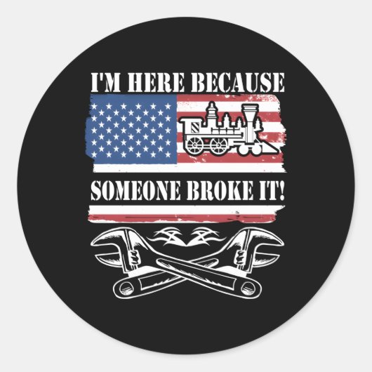 Eisenbahnmechanismus für runder aufkleber (Vorderseite)