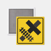 Eisenbahnparallels Hauptstrasse an der Kreuzung Magnet (Vorderseite/Rückseite)