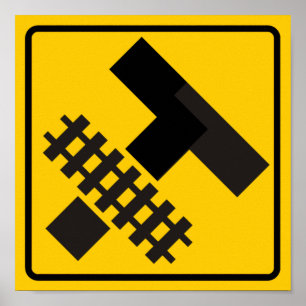 Eisenbahnparallels Hauptstrasse an der Straßenneig Poster