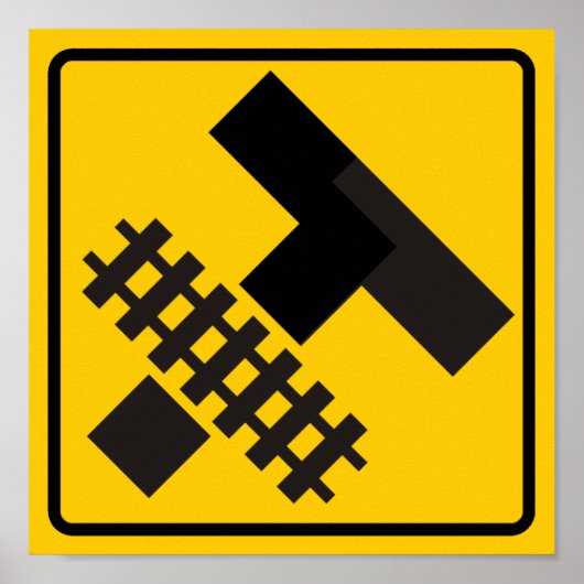 Eisenbahnparallels Hauptstrasse an der Straßenneig Poster (Vorne)