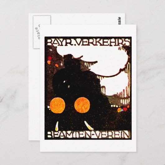 Eisenbahnplakat 1920 postkarte (Vorne/Hinten)