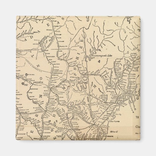 Eisenbahnplan Neuengland Staaten Magnet (Vorne)