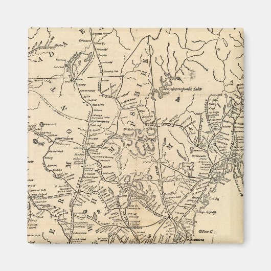 Eisenbahnplan Neuengland Staaten Magnet (Vorne)