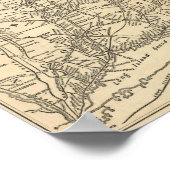 Eisenbahnplan Neuengland Staaten Poster (Ecke)