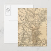 Eisenbahnplan Neuengland Staaten Postkarte (Vorne/Hinten)
