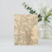 Eisenbahnplan Neuengland Staaten Postkarte (Stehend Vorderseite)