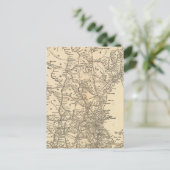 Eisenbahnplan Neuengland Staaten Postkarte (Stehend Vorderseite)