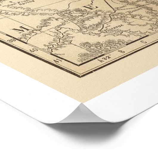 Eisenbahnplan New Mexico 1879 Poster (Ecke)