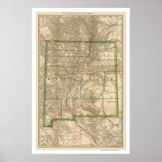 Eisenbahnplan New Mexico 1879 Poster