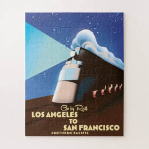 Eisenbahnposter Los Angeles nach San Francisco Puzzle