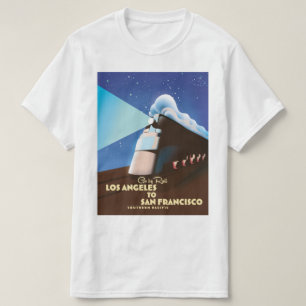 Eisenbahnposter Los Angeles nach San Francisco T-Shirt