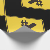 Eisenbahnschild Geschenkpapier (Ecke)