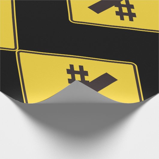 Eisenbahnschild Geschenkpapier (Ecke)