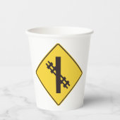 Eisenbahnschild Pappbecher (Vorderseite)