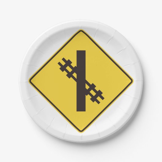 Eisenbahnschild Pappteller (Vorderseite)