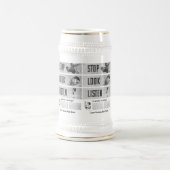 Eisenbahnsicherheit auf Long Island Bierglas (Mittel)