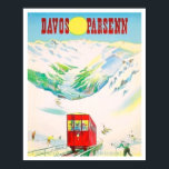 Eisenbahnstrecke Davos Parsenn, Roter Zug, Vintage Poster<br><div class="desc">Perfektes Bild für Ihr neues Druckdesign. Es könnte ein schönes Geschenk oder "letzte Touch" für die Dekoration von Zuhause sein.</div>
