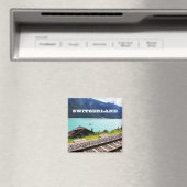 Eisenbahnstrecke in der Schweiz Magnet (In Situ (Geschirrspüler))