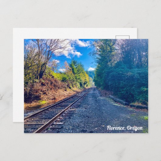 Eisenbahnstrecken in Florenz, Oregon Postkarte (Vorne/Hinten)