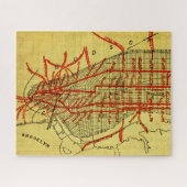 Eisenbahnsystem Manhattan (1900) Teil I Puzzle (Horizontal)