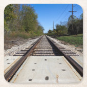Eisenbahntracks Fotografie Rechteckiger Pappuntersetzer (Vorderseite)