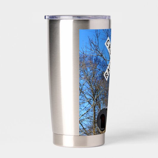 Eisenbahnüberquerung mit invertiertem Kreuz Thermobecher (Rechts)