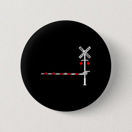 Eisenbahnüberquerung Rrier Sign Halloween Kostüm D Button (Vorderseite)